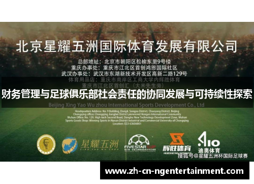 财务管理与足球俱乐部社会责任的协同发展与可持续性探索
