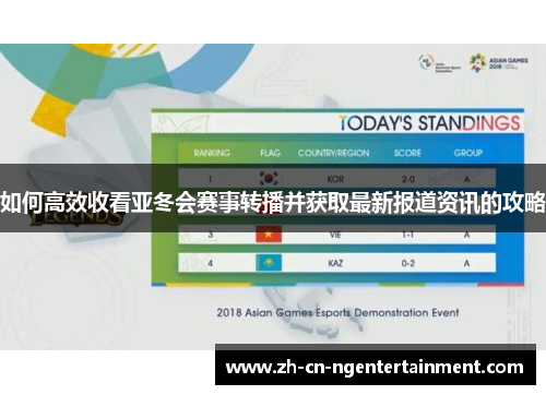 如何高效收看亚冬会赛事转播并获取最新报道资讯的攻略